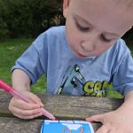 Primary Student doing some outdoor Maths
